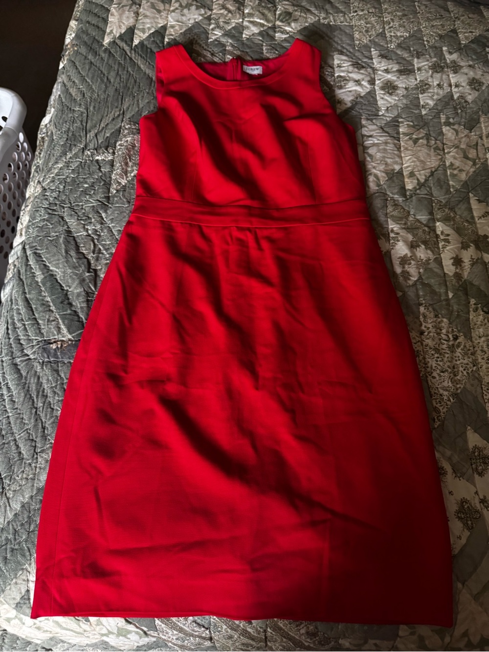 J. Crew Bold Red Sleeveless Midi Dress approximately size 6